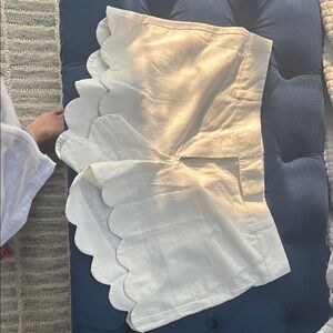 J. Crew Factory Cream Scalloped Women Shorts